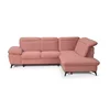 Colțar extensibil Lora, culoare personalizabila - 268x212 cm, tetiere rabatabile, cadru lemn esență tare și PAL, arcuri sinusoidale și poliuretan, picioare metalice H 12,3 cm picture - 2