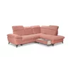 Colțar extensibil Lora, culoare personalizabila - 268x212 cm, tetiere rabatabile, cadru lemn esență tare și PAL, arcuri sinusoidale și poliuretan, picioare metalice H 12,3 cm picture - 4