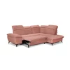 Colțar extensibil Lora, culoare personalizabila - 268x212 cm, tetiere rabatabile, cadru lemn esență tare și PAL, arcuri sinusoidale și poliuretan, picioare metalice H 12,3 cm picture - 5