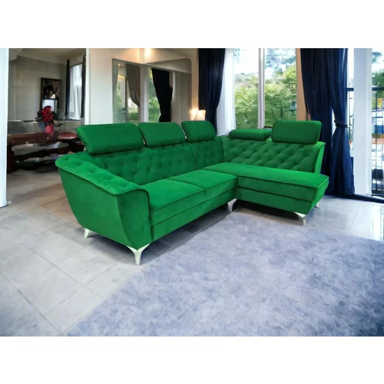 Colțar extensibil Lotus, culoare personalizabila - 274 x 196 cm, tetiere reglabile și ladă de depozitare, structură din fag masiv și arc sinusoidal picture - 6
