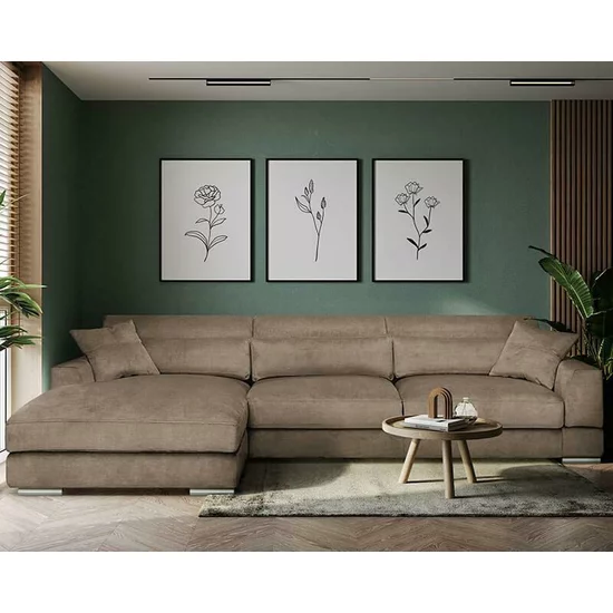 Coltar extensibil Salia, cu spațiu de depozitare, tapițerie premium, 330x200 cm, culoare personalizată picture - 2