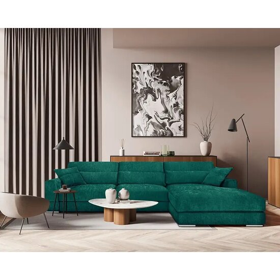 Coltar extensibil Salia, cu spațiu de depozitare, tapițerie premium, 330x200 cm, culoare personalizată picture - 3