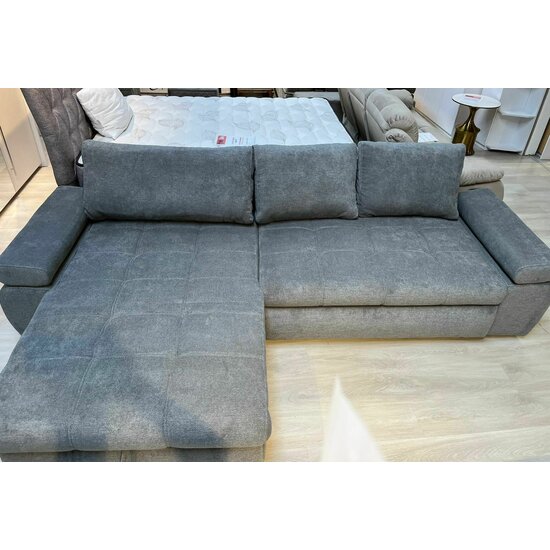 Colțar extensibil Sun, ladă depozitare și spațiu de dormit 230x160 cm, spumă poliuretanică și arcuri, stofă rezistentă, 294x174x88 cm, gri picture - 8