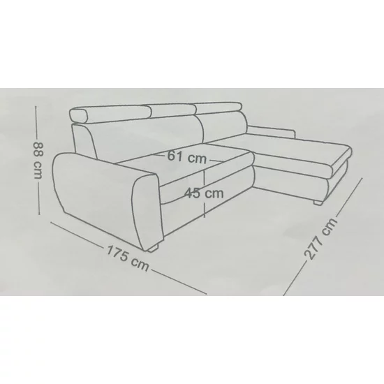 Colțar Fenix N, design modern cu influențe industriale, spumă poliuretanică și arcuri, stofă rezistentă, 277x175x88 cm, personalizabil picture - 6