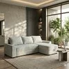 Colțar Gio Extensibil, Montaj Reversibil Stânga/Dreapta, Material Personalizabil, 230x155 cm picture - 1