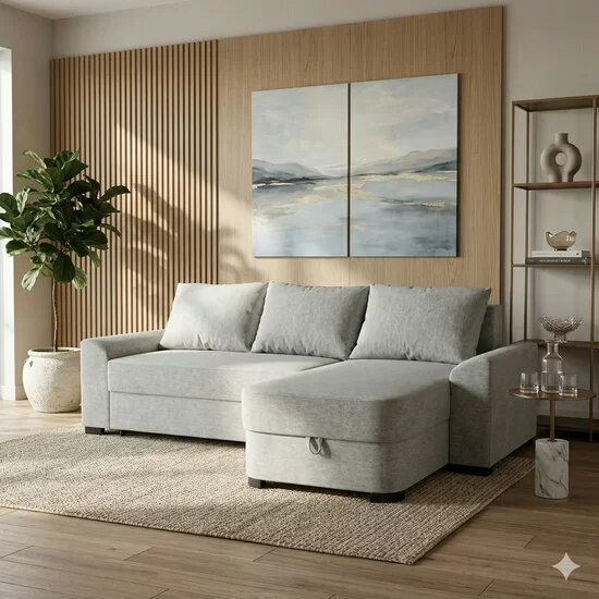 Colțar Gio Extensibil, Montaj Reversibil Stânga/Dreapta, Material Personalizabil, 230x155 cm picture - 2