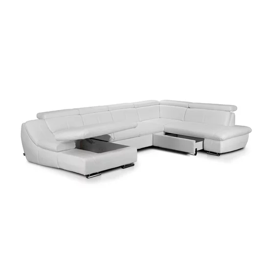 Colțar Helix U extensibil, culoare personalizabila - 381x250x177 cm, spațiu generos, tetiere și brațe rabatabile picture - 4