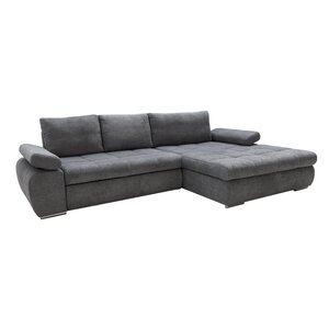 Coltar Inferno Extensibil  stofa Aston 17 294x174x88 cm Cuoare gri