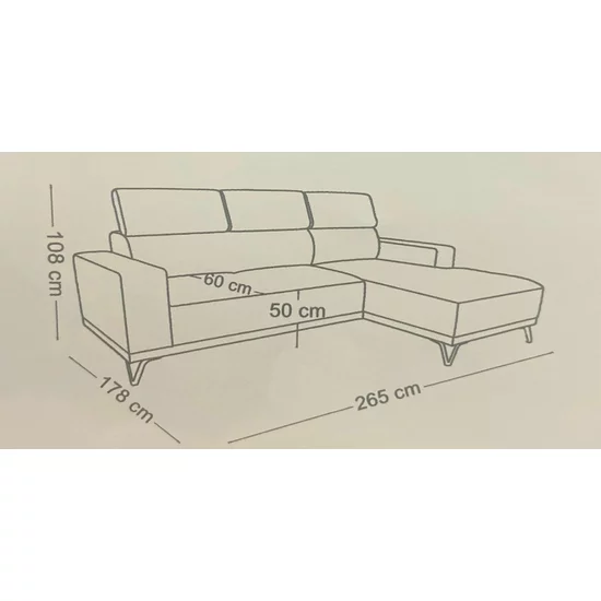 Colțar Kloe, extensibil cu ladă depozitare, spumă poliuretanică și arcuri sinusoidale, stofă rezistentă, 265x178x108 cm, personalizabil picture - 4
