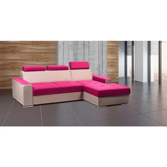 Colțar Leone extensibil, tetieră reglabilă, ladă depozitare, suprafață dormit 130x200 cm, 248x165 cm, gri picture - 3