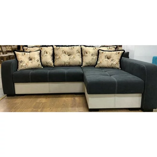 Colțar Lima Tip 1 extensibil cu ladă de depozitare, structură din fag și saltea din spumă, 240x165 cm, culoare personalizabilă picture - 9