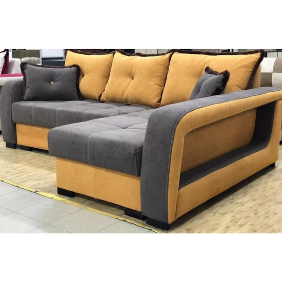 Colțar Lima Tip 1 extensibil cu ladă de depozitare, structură din fag și saltea din spumă, 240x165 cm, culoare personalizabilă picture - 7