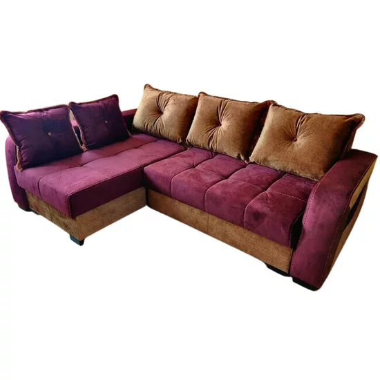 Colțar Lima Tip 1 extensibil cu ladă de depozitare, structură din fag și saltea din spumă, 240x165 cm, culoare personalizabilă picture - 11