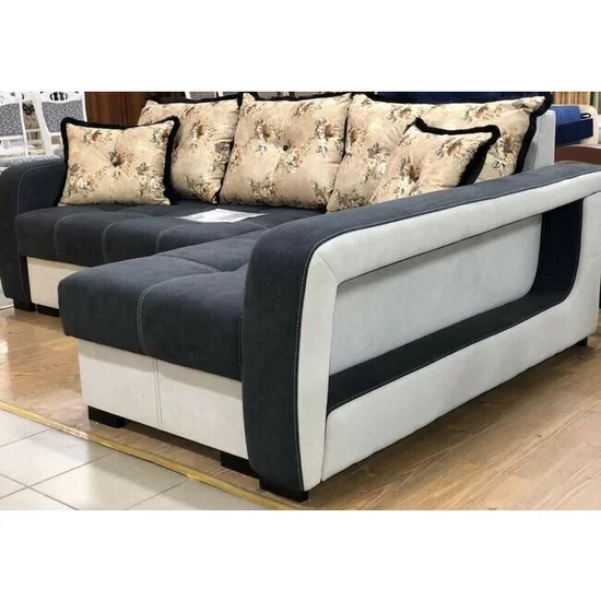 Colțar Lima Tip 1 extensibil cu ladă de depozitare, structură din fag și saltea din spumă, 240x165 cm, culoare personalizabilă picture - 10