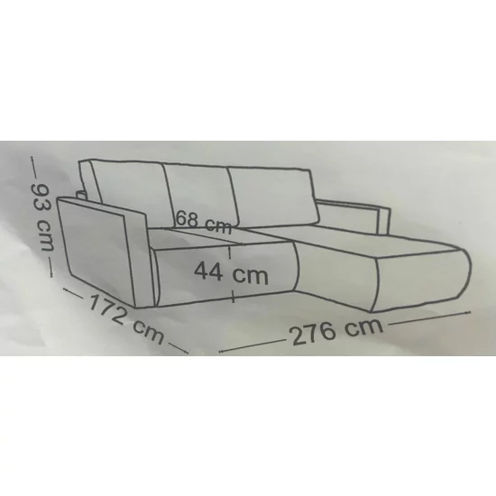 Colțar London N, extensibil cu spațiu depozitare, spumă poliuretanică și arcuri sinusoidale, stofă rezistentă, 276x172x93 cm, personalizabil picture - 6