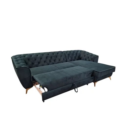Grup extensibil Lotus, culoare personalizabila - 265x175cm, tetiere reglabile și ladă integrată, funcție de dormit și confort sporit, structură din fag masiv picture - 4
