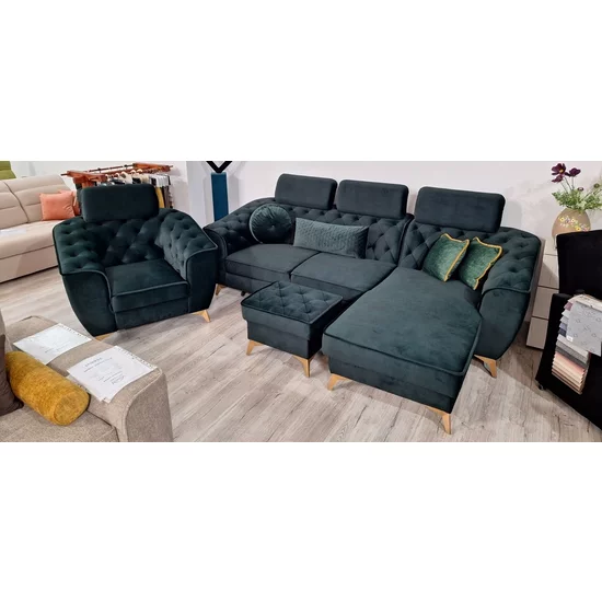 Grup extensibil Lotus, culoare personalizabila - 265x175cm, tetiere reglabile și ladă integrată, funcție de dormit și confort sporit, structură din fag masiv picture - 13