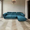Grup extensibil Lotus, culoare personalizabila - 265x175cm, tetiere reglabile și ladă integrată, funcție de dormit și confort sporit, structură din fag masiv picture - 6