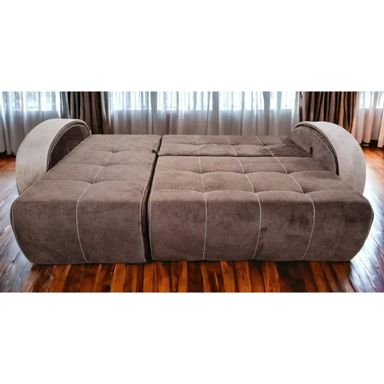 Colțar Madrid Tip 1 extensibil, ladă depozitare, saltea spumă poliuretanică, 246x150 cm, culoare personalizată picture - 3