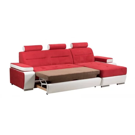 Grup Melisa extensibil, culoare personalizabila - 265x162 cm, suprafață dormit 125x210 cm brațe reglabile, tetieră fixă, ladă depozitare picture - 2