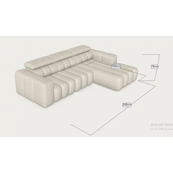 Colțar Modular Zurich A1-1-LR/LL-1-1A, 288x188 cm - Configurație 3 Module, Design Modern Bubble picture - 5