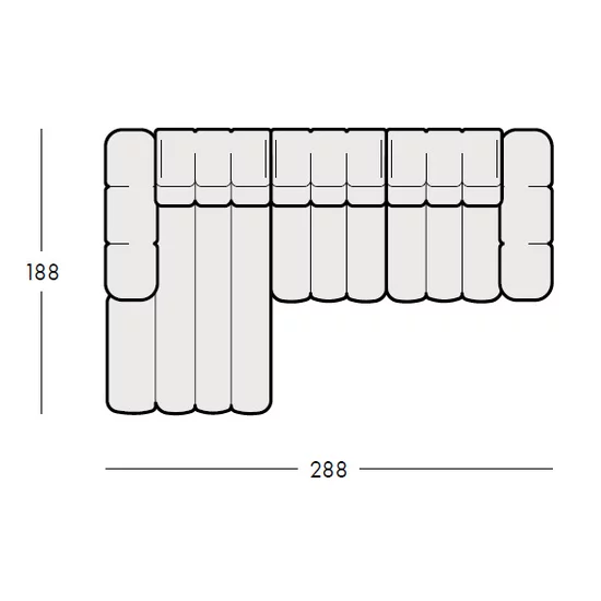 Colțar Modular Zurich A1-1-LR/LL-1-1A, 288x188 cm - Configurație 3 Module, Design Modern Bubble picture - 4
