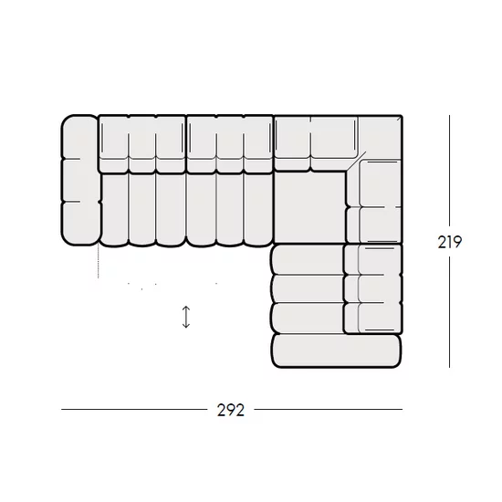 Colțar Modular Zurich A2E-C-OTTR/ OTTL-C-2EA, Extensibil 292x219 cm - 3 Module, Design Organic Bubble picture - 7