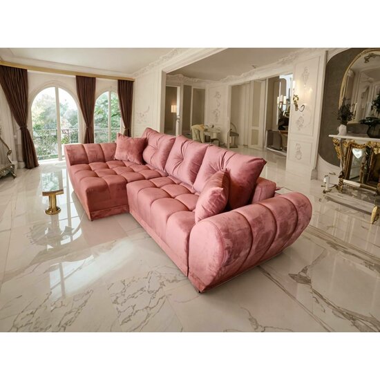 Colțar Palermo Tip 1 extensibil, ladă depozitare, stofă rezistentă, 300x150 cm, Gri picture - 3