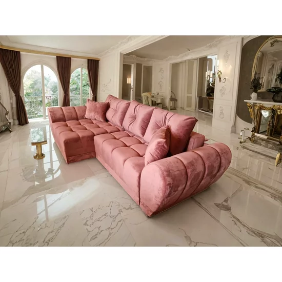 Colțar Palermo Tip 1 extensibil, ladă depozitare, stofă rezistentă, 300x150 cm, Gri picture - 3