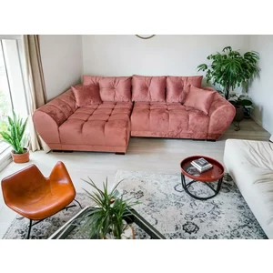 Colțar Palermo Tip 1 extensibil, ladă depozitare, stofă rezistentă, 300x150 cm, Gri