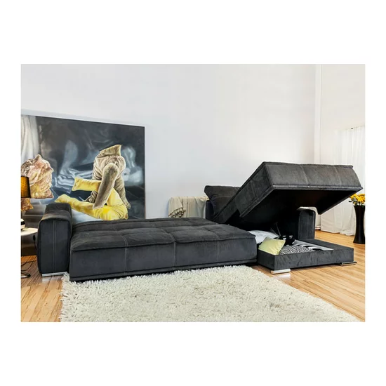 Colțar extensibil Philadelphia, ladă depozitare, arcuri sinusoidale + spumă HR, structură lemn masiv, 355x195 cm, personalizabil picture - 2