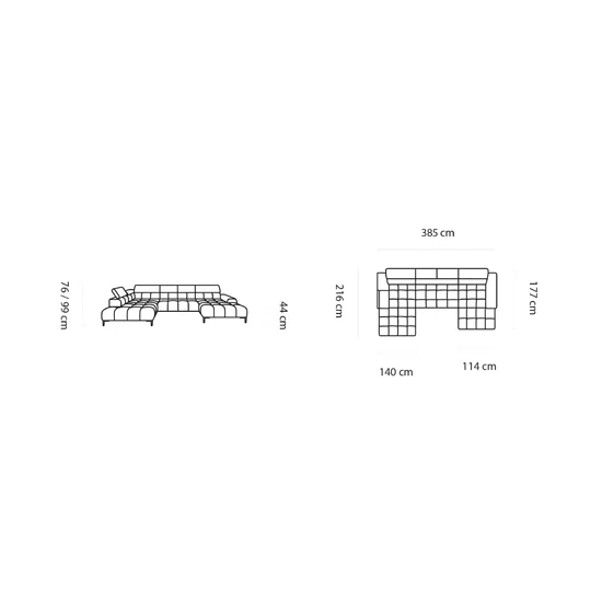Coltar Plaza XL Cu Reglaj Electric 385x216 cm picture - 5
