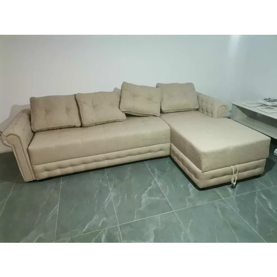 Colțar Royal, 3 locuri, extensibil cu ladă de depozitare, stofa matlasată Lux, arcuri bonell, suprafață dormit 160x220 cm, 305x195x85 cm, Culoare personalizată picture - 7