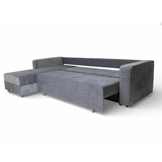 Colțar Royal, 3 locuri, culoare personalizabila - 305x195x85 cm, suprafață dormit 160x220 cm, extensibil cu ladă de depozitare, stofa matlasată Lux, arcuri bonell picture - 3