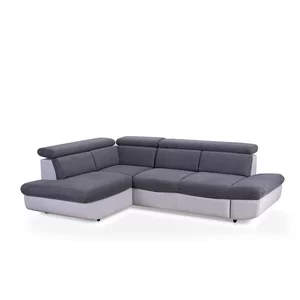 Colțar extensibil Runner, spătar rabatabil și ladă depozitare, cadru lemn și poliuretan, 266x196 cm, personalizabil, diverse culori