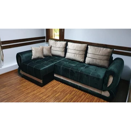 Colțar Sofia I extensibil, ladă depozitare, perne decorative incluse, 250x145 cm, culoare personalizată picture - 7