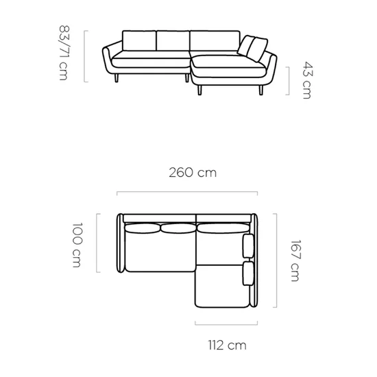 Coltar Solano Extensibil 260x167 cm picture - 6