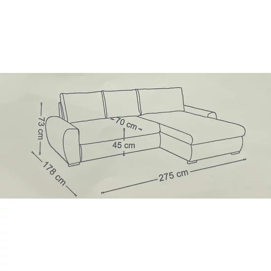 Colțar Solar, extensibil și confortabil, spumă poliuretanică și arcuri, stofă rezistentă, 275x178x73 cm, personalizabil picture - 12