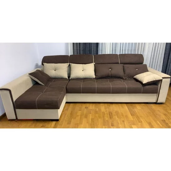 Colțar Oslo Tip 2 extensibil, cu ladă de depozitare și saltea cu memorie, 316x165 cm picture - 13