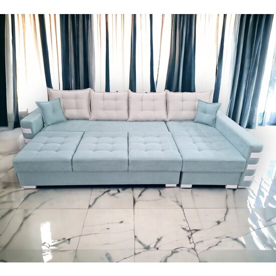 Colțar Oslo Tip 2 extensibil, cu ladă de depozitare și saltea cu memorie, 316x165 cm picture - 3