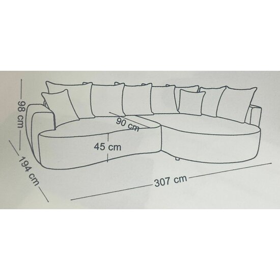 Colțar Strada N, extensibil cu ladă depozitare și spațiu de dormit 270x135 cm, spumă poliuretanică și arcuri, 307x194x103 cm, personalizabil picture - 12