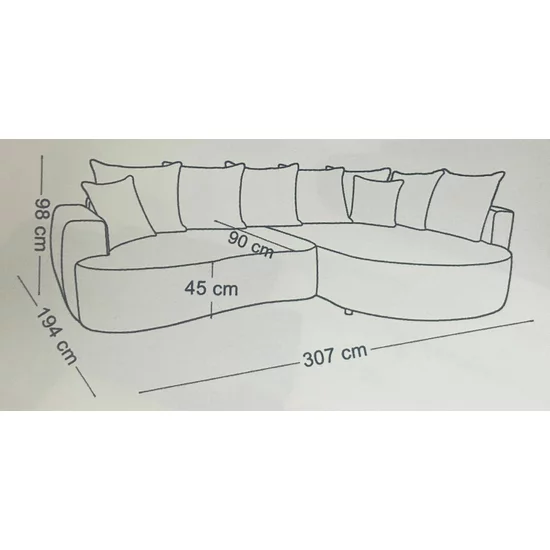 Colțar Strada N, extensibil cu ladă depozitare și spațiu de dormit 270x135 cm, spumă poliuretanică și arcuri, 307x194x103 cm, personalizabil picture - 12