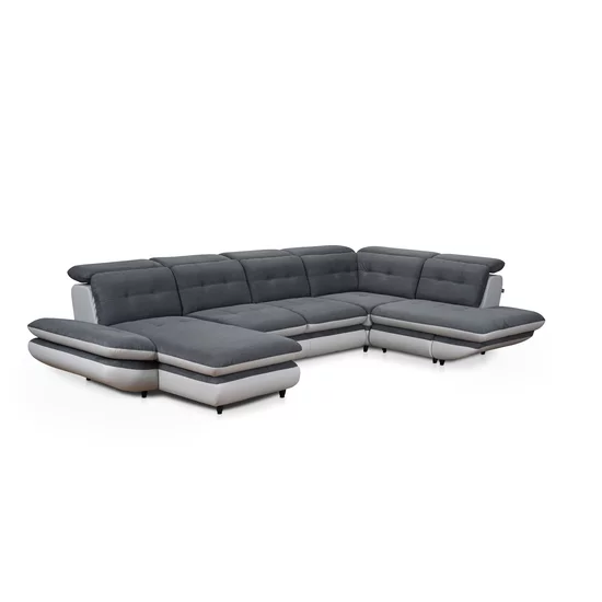 Colțar Strategos U extensibil, culoare personalizabila - 397x234x181 cm, tetiere rabatabile, ladă depozitare, arcuri sinusoidale picture - 6