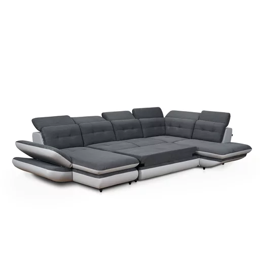 Colțar Strategos U extensibil, culoare personalizabila - 397x234x181 cm, tetiere rabatabile, ladă depozitare, arcuri sinusoidale picture - 9