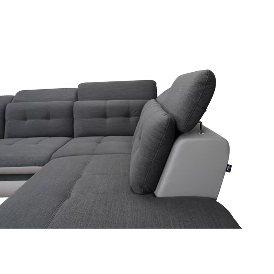 Colțar Strategos U extensibil, culoare personalizabila - 397x234x181 cm, tetiere rabatabile, ladă depozitare, arcuri sinusoidale picture - 11