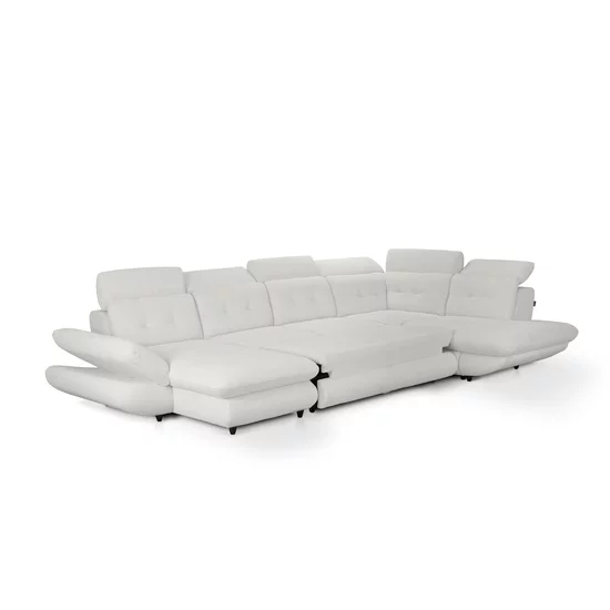 Colțar Strategos U extensibil, culoare personalizabila - 397x234x181 cm, tetiere rabatabile, ladă depozitare, arcuri sinusoidale picture - 5