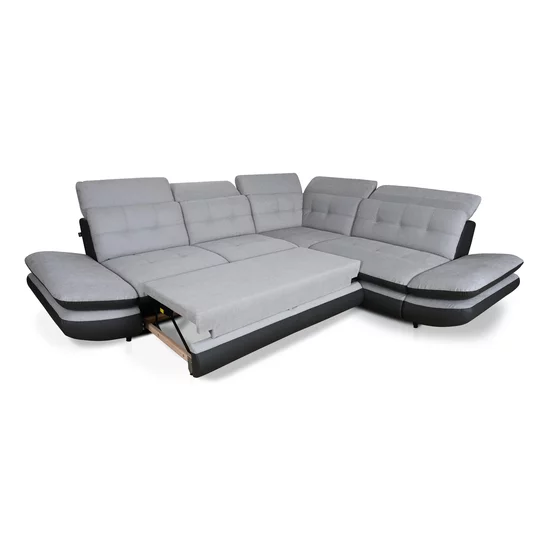 Colțar extensibil Stratus Mare, funcție sertar și tetiere rabatabile, cadru lemn și poliuretan, 316x264 cm, diverse culori picture - 3