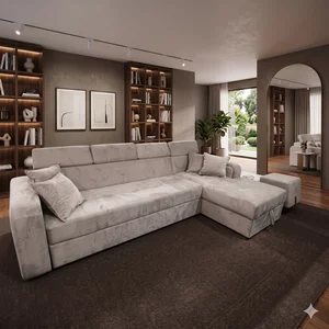 Coltar Tessa 3 locuri, extensibil - 320X165 cm, suprafata de dormit - 130x270 cm, culoare personalizabila
