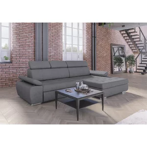 Colțar Vilde, extensibil cu ladă depozitare și brațe reglabile, spumă poliuretanică și arcuri, 294x174x103 cm, personalizabil