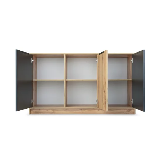Comodă Bali Lux 3D cu 3 uși, design elegant și PAL melaminat, 138x41x82 cm picture - 3